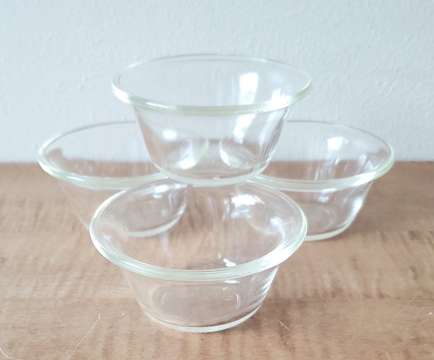 Vintage Glasbake Glass 6 Ounce Ramekin Bowls Set of 4 Prep Etsy UK