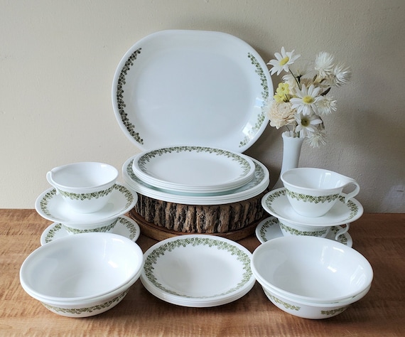 Vintage Corelle Spring Blossom Dinnerware Set 25 Piece Service for