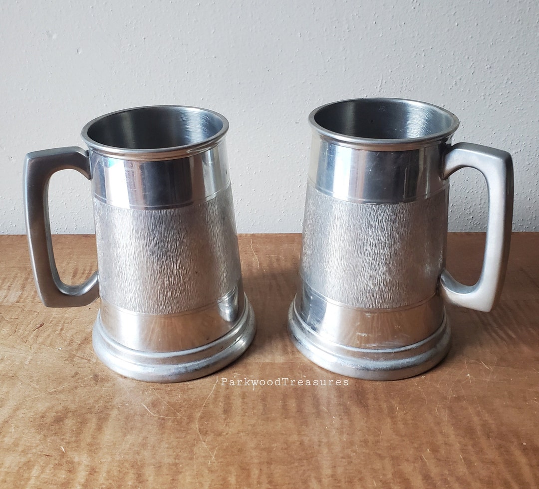 Vintage Pewter Steins Beer Tankards Beer Stein From England Etsy