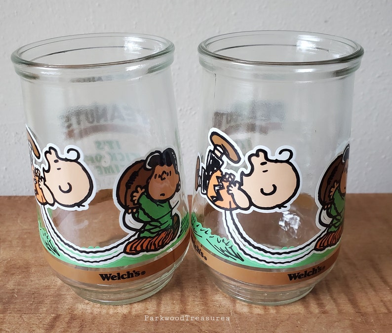 Vintage Welch's Jelly Jars Glasses/welch's Peanuts Etsy