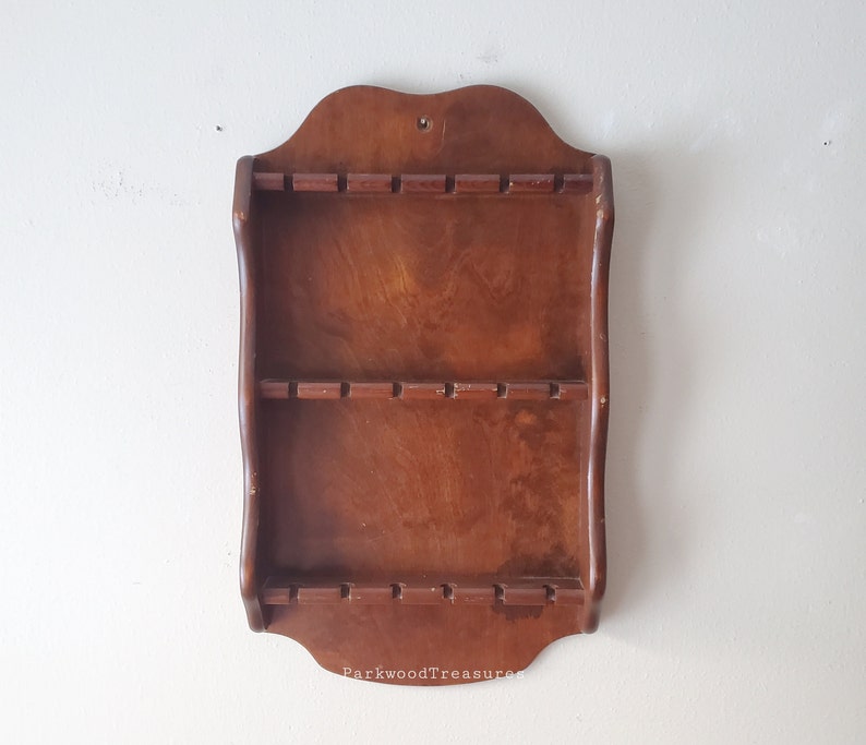 Vintage Spoon Rack Case Walnut by Cornwell Etsy