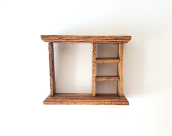 small wood curio shelving miniature display shelves