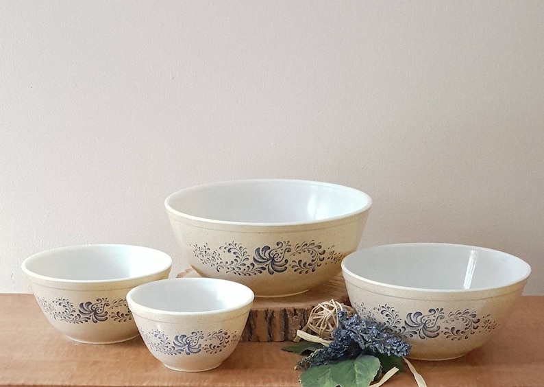 Vintage Pyrex Mixing Bowls Pyrex Homestead Bowl Mixing Set of Etsy