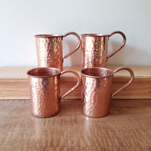 4 vintage copper Moscow Mule mugs: Made in Turkey  /details in description