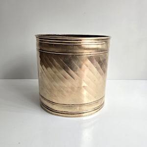 Vintage Brass Pot: 13" Indoor Tree Planter