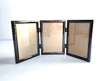Picture Frame Triple Hinged Silver 3.5x5 Photo Home Decor