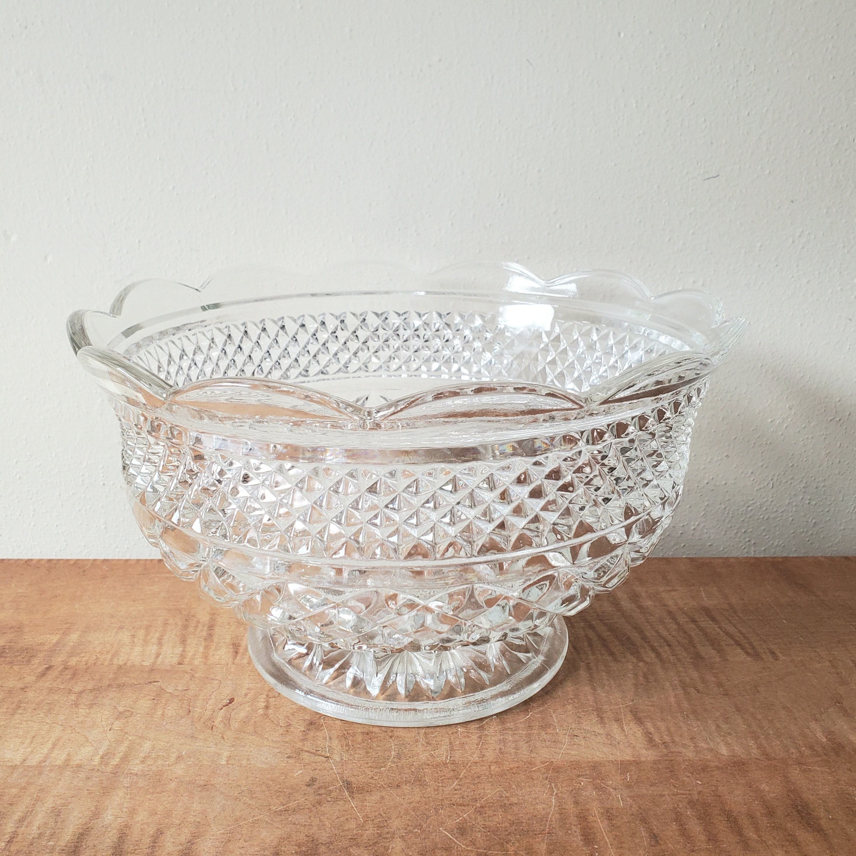 Vintage Anchor Hocking Wexford Glass Punch Bowl & 6 Cups - Etsy Vintage Anchor Hocking Wexford Glass Punch Bowl & 6 Cups - Etsy