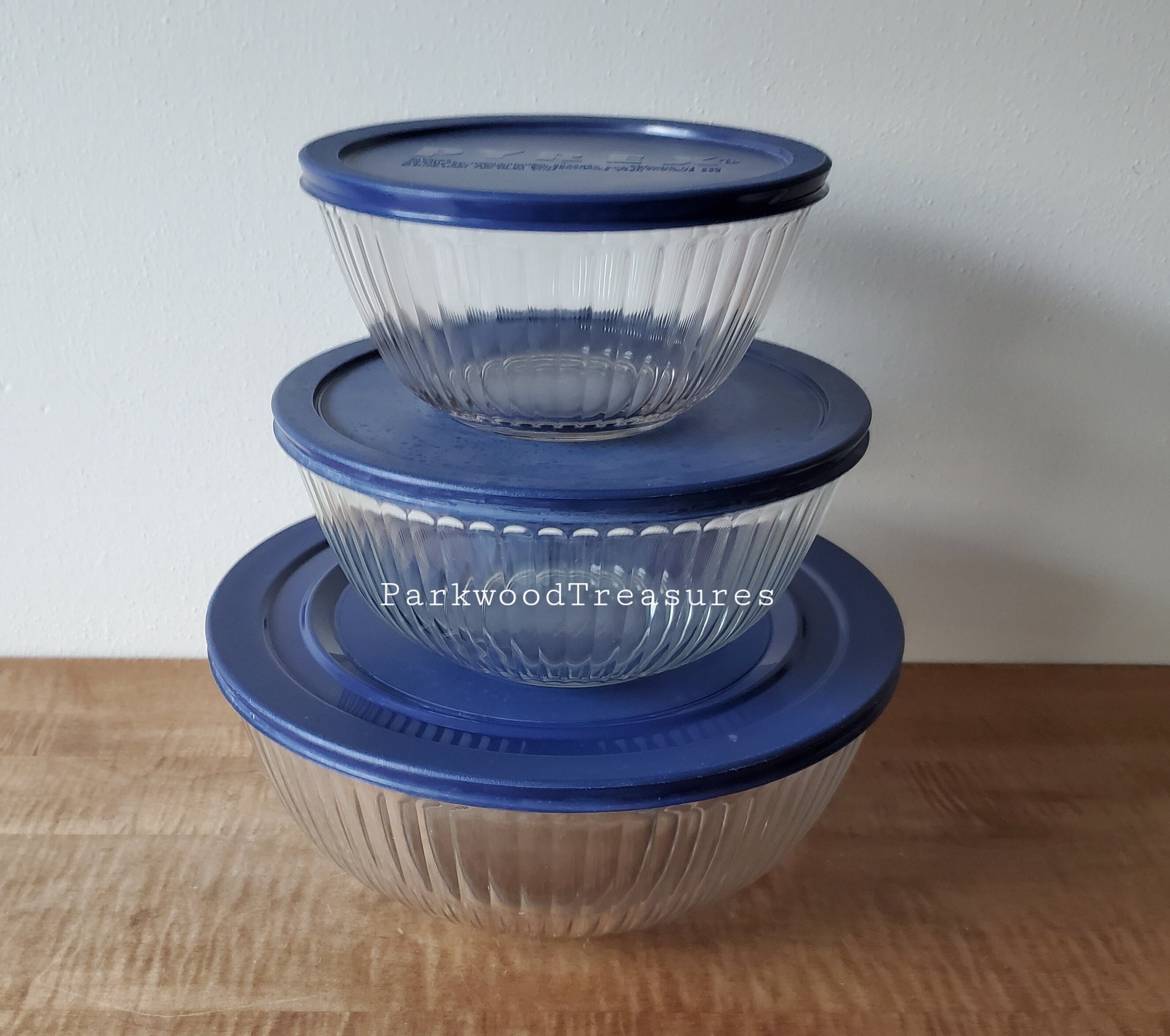 Pyrex 8-piece Glass Sculpted Mixing Bowl Set