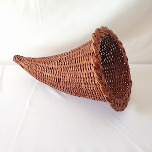 Cornucopia basket vintage Thanksgiving Horn of Plenty centerpiece