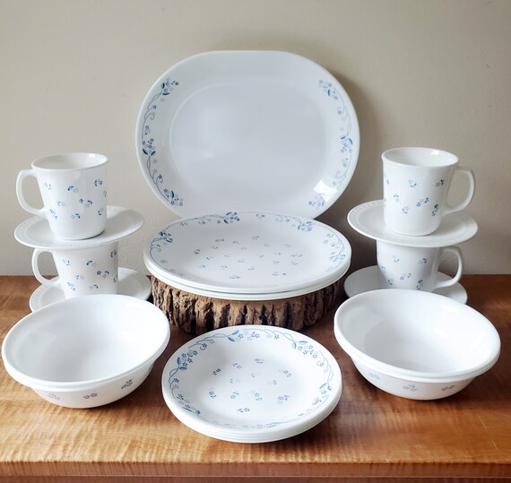 Blue dinner set discount