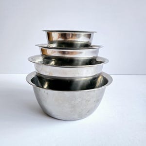 Vintage Stainless Steel Mixing Bowls - Etsy