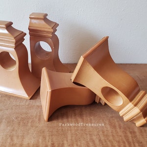 vintage resin curtain rod holders, set of 4, ornate decorative brackets