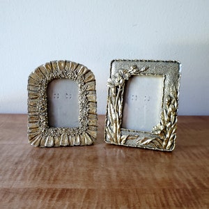Vintage 2 1/2&quot; x 3 1/2&quot; Frame, 2 Ornate Wallet Picture Frames, Antique Picture Frames, Vintage Frames, Gold Frame, Vintage Picture Frames