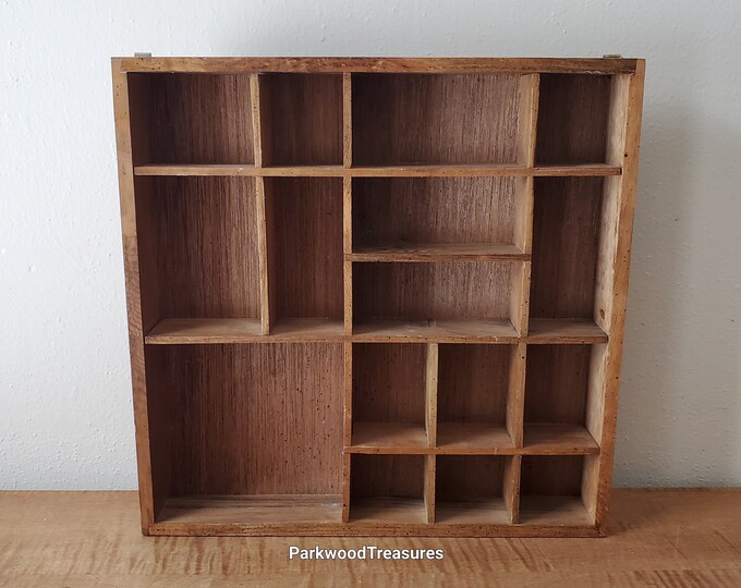 Vintage Wood Display Wall Display Wood Shelving