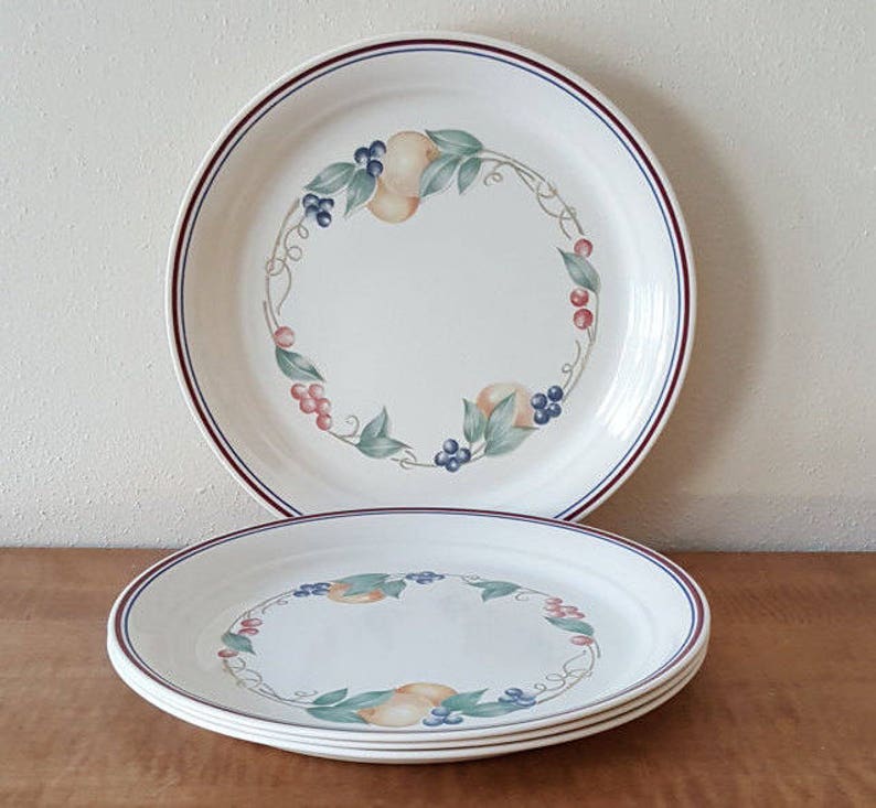 Vintage Corelle Abundance Dinnerware 25 Piece Set for 4 Etsy
