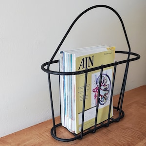 metal magazine rack vintage magazine holder