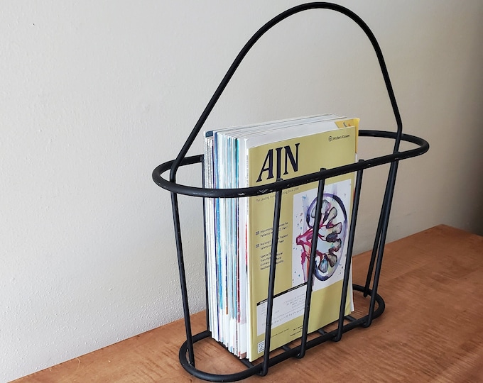 Metal Magazine Rack Vintage Magazine Holder - Etsy