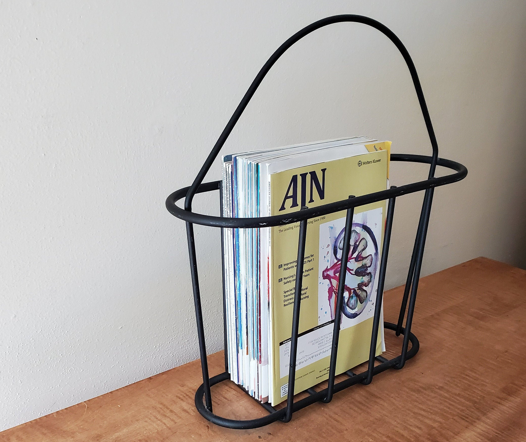 Metal Magazine Rack Vintage Magazine Holder - Etsy