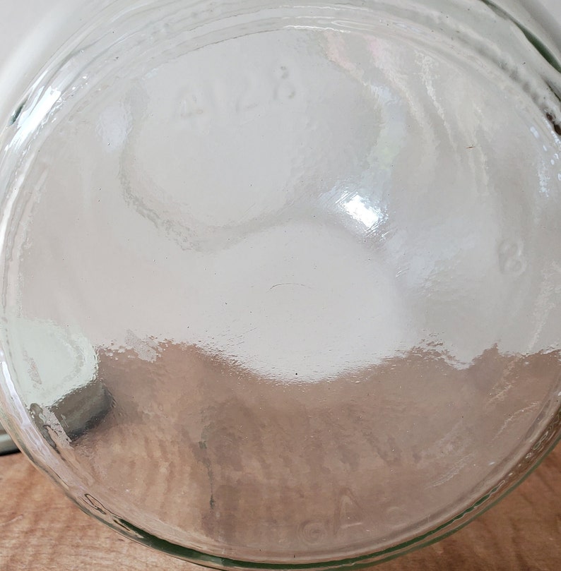 Vintage Glass Jar Metal Lid One Gallon Clear Glass Jar Etsy