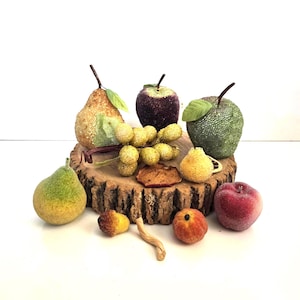 Vintage Sugar Beaded Fruit Ornaments