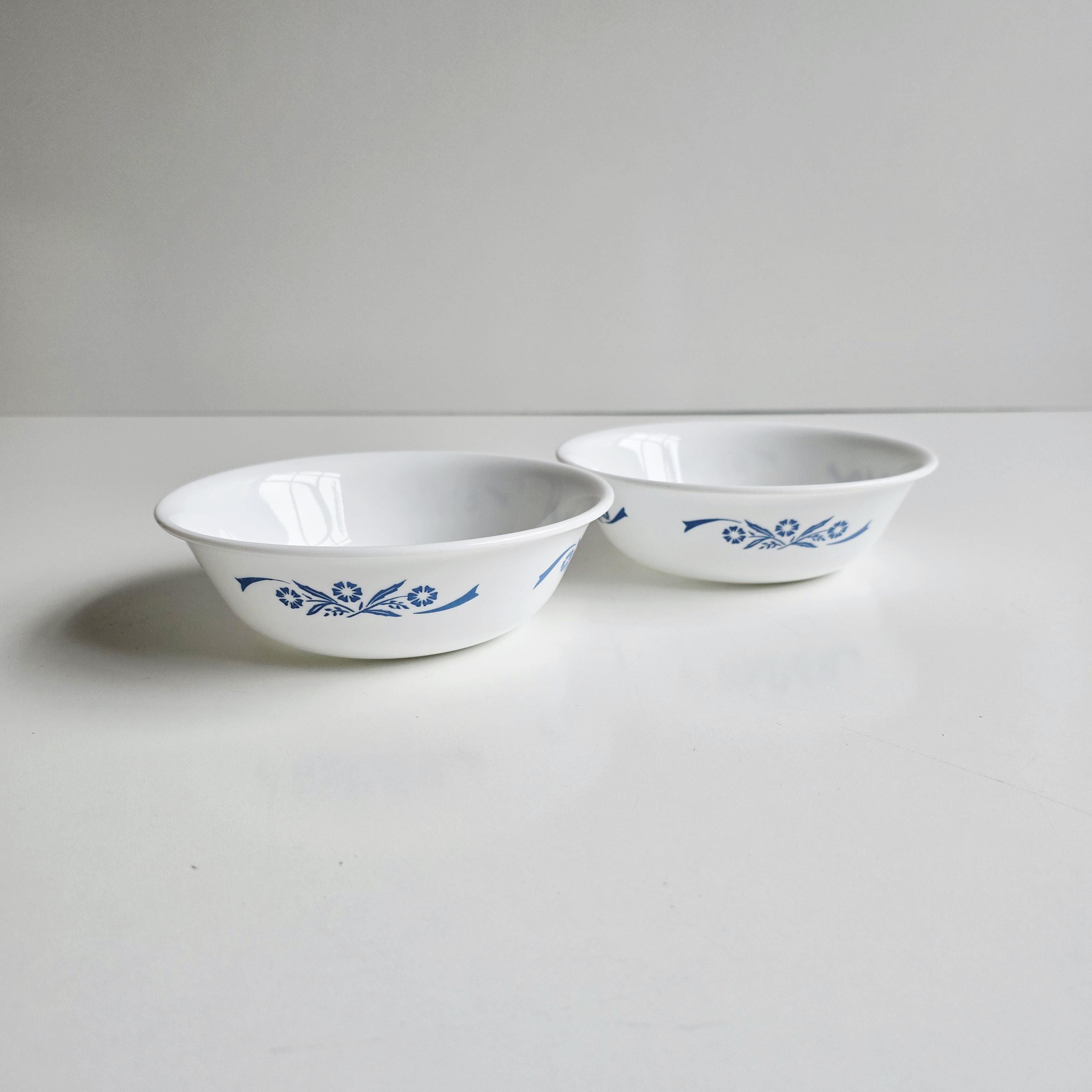 Blue Cornflower Cereal Bowls Vintage Retired Corelle Bowls