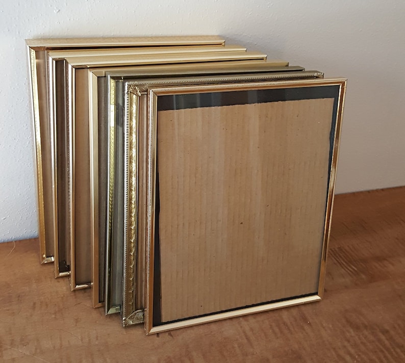 Vintage 8 x 10 Gold or Silver Metal Frames Price is per frame, 8 x 10 Gold Metal Frame, 8 x 10 Picture Frame, Antique Frames 