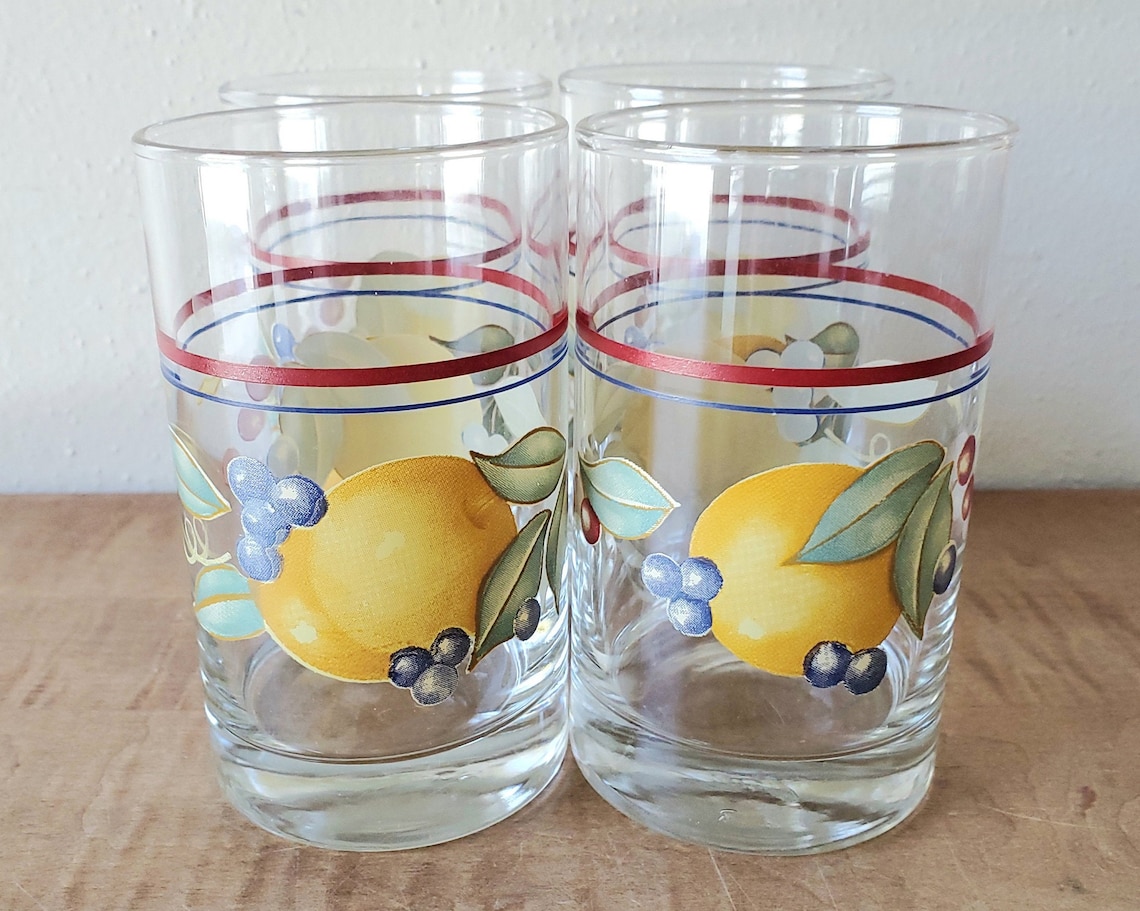 Vintage Corelle Abundance Glasses Juice Glasses Tumblers Etsy