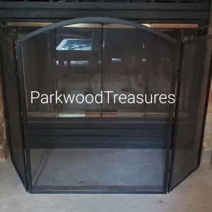fireplace screen vintage 3 panel fireplace screen opens 24&quot; to 36&quot;