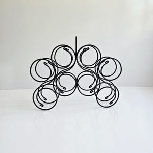 wine rack 8 bottle vintage black metal scroll wine bottle rack