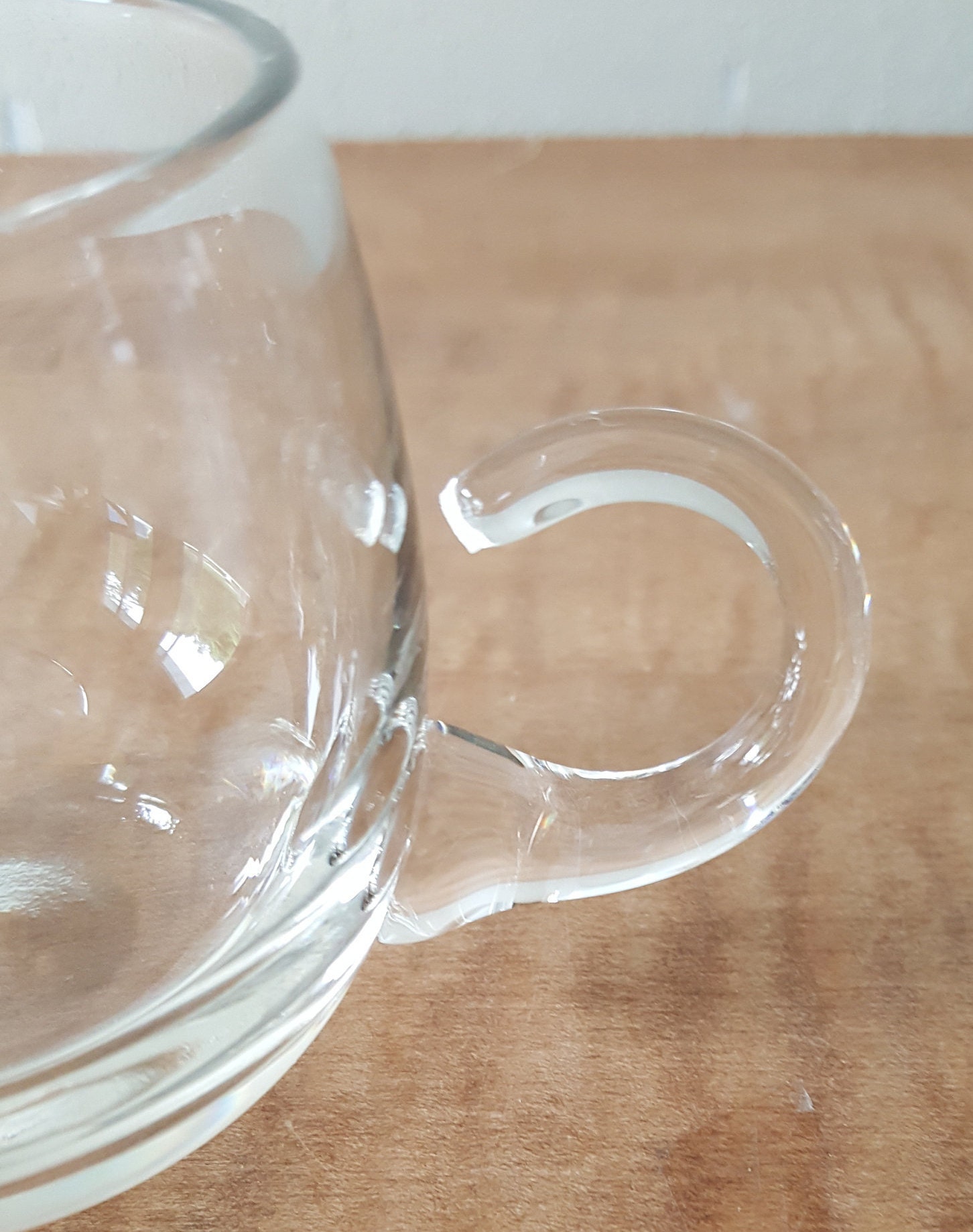 Vintage Punch Bowls Small Punch Bowl With Six Hand Blown Etsy