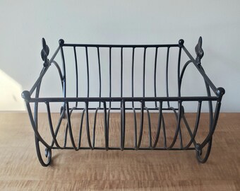 Vintage Dish Rack, Dish Drainer, French Style Wrought Iron Dish Drying Rack