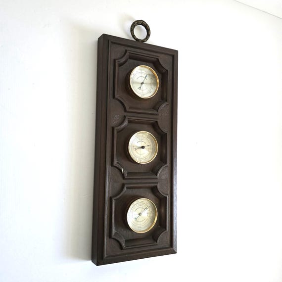 Vintage Springfield Wall Weather Station: Temperature Barometer