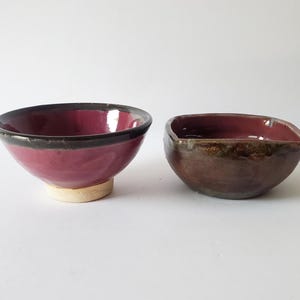 stoneware cereal bowls 2 vintage studio pottery bowls