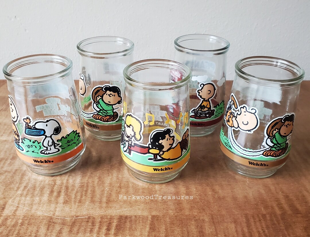 Vintage Welch's Jelly Jars Glasses/welch's Peanuts Etsy