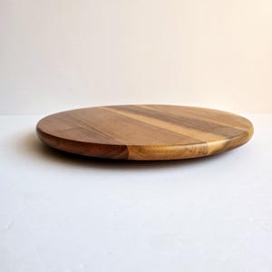wooden turntable 16&quot; vintage spinning Lazy Susan, large wood wedding cake stand
