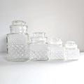 4 vintage Anchor Hocking Wexford storage jars