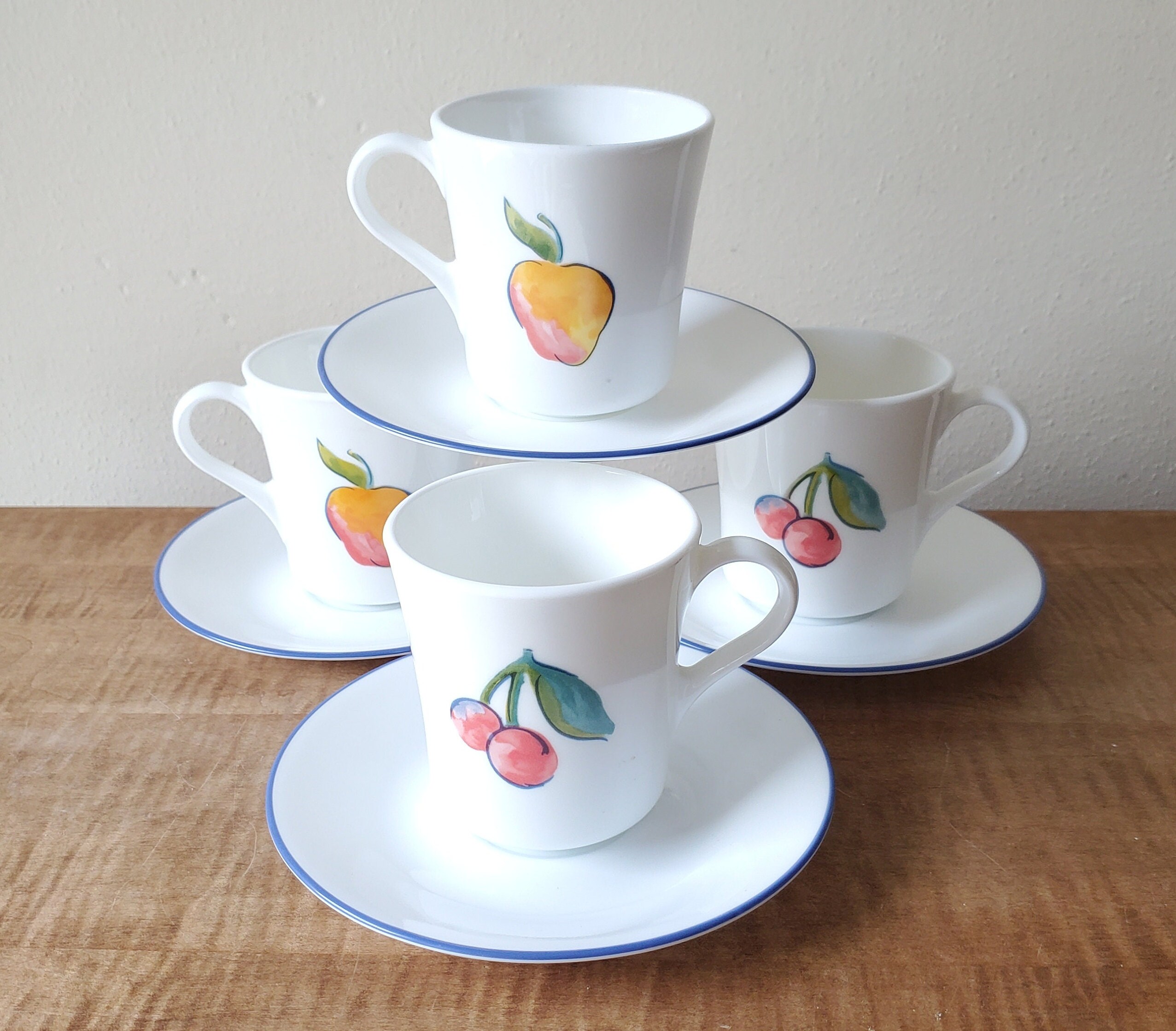 Vintage Corelle Fruit Too Dinnerware 21 Piece Set for 4 Guests - Etsy
