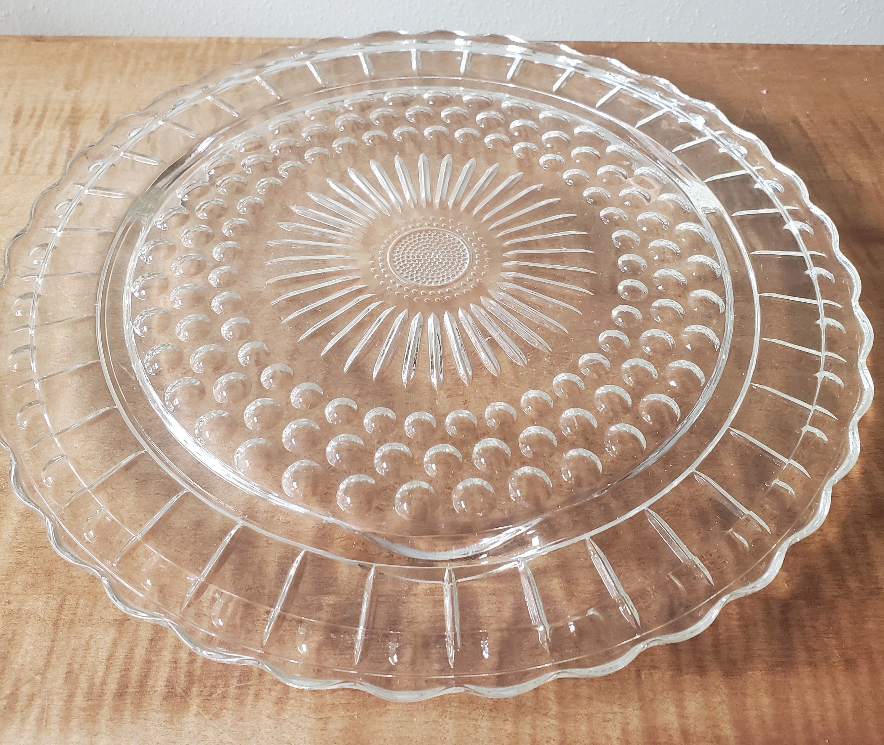 Vintage Cake Plate With Glass Dome - Etsy