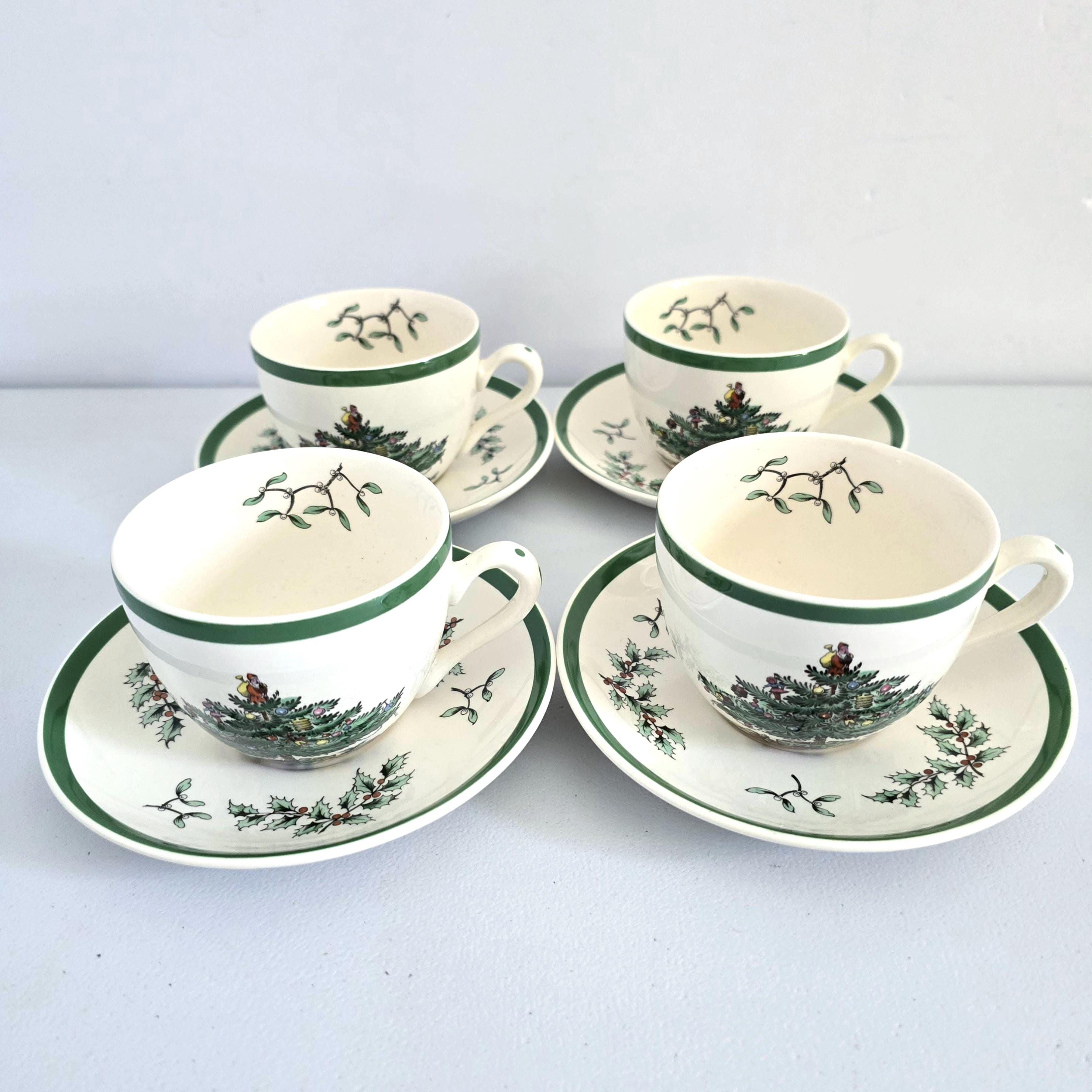Vintage Spode Christmas Tree Dinnerware Set - 20 Piece Service for