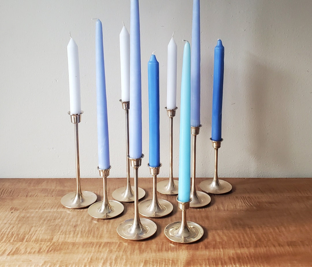 Vintage Brass Candlesticks Lot Brass Candlestick Holders Mismatched