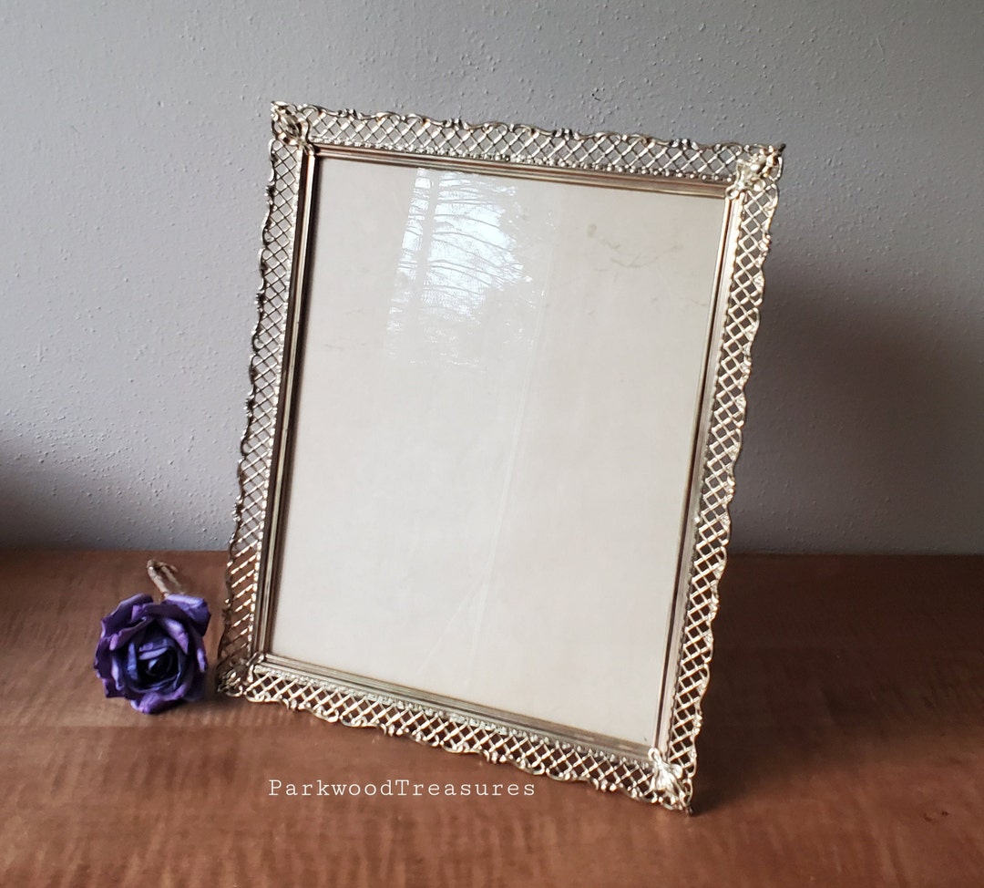 Vintage Frames, 8 X 10 Filigree Frame, 8x10 Gold Metal Frame, Antique