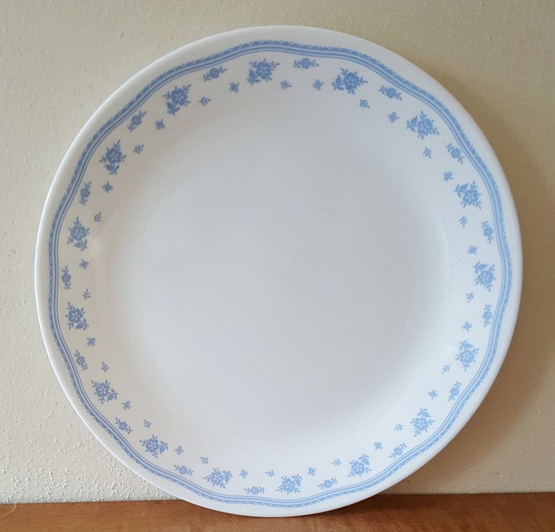 Vintage Corelle Morning Blue Dinnerware 25 Piece Set for 4 Etsy