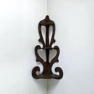 corner shelves vintage 3 tier wood corner display wall shelving