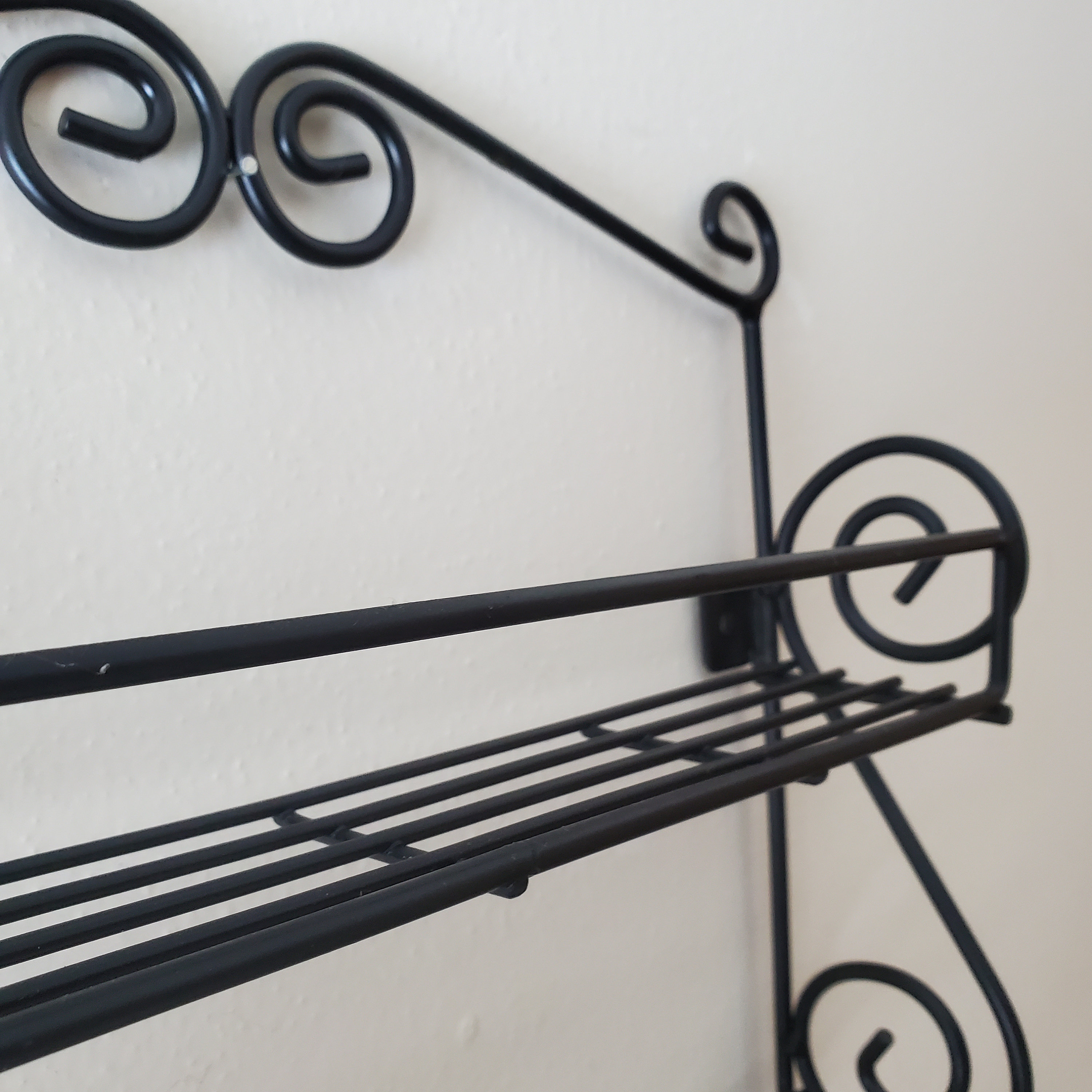 Vintage Black Iron 3-tier Spice Rack: Wall or Countertop Organizer - Etsy