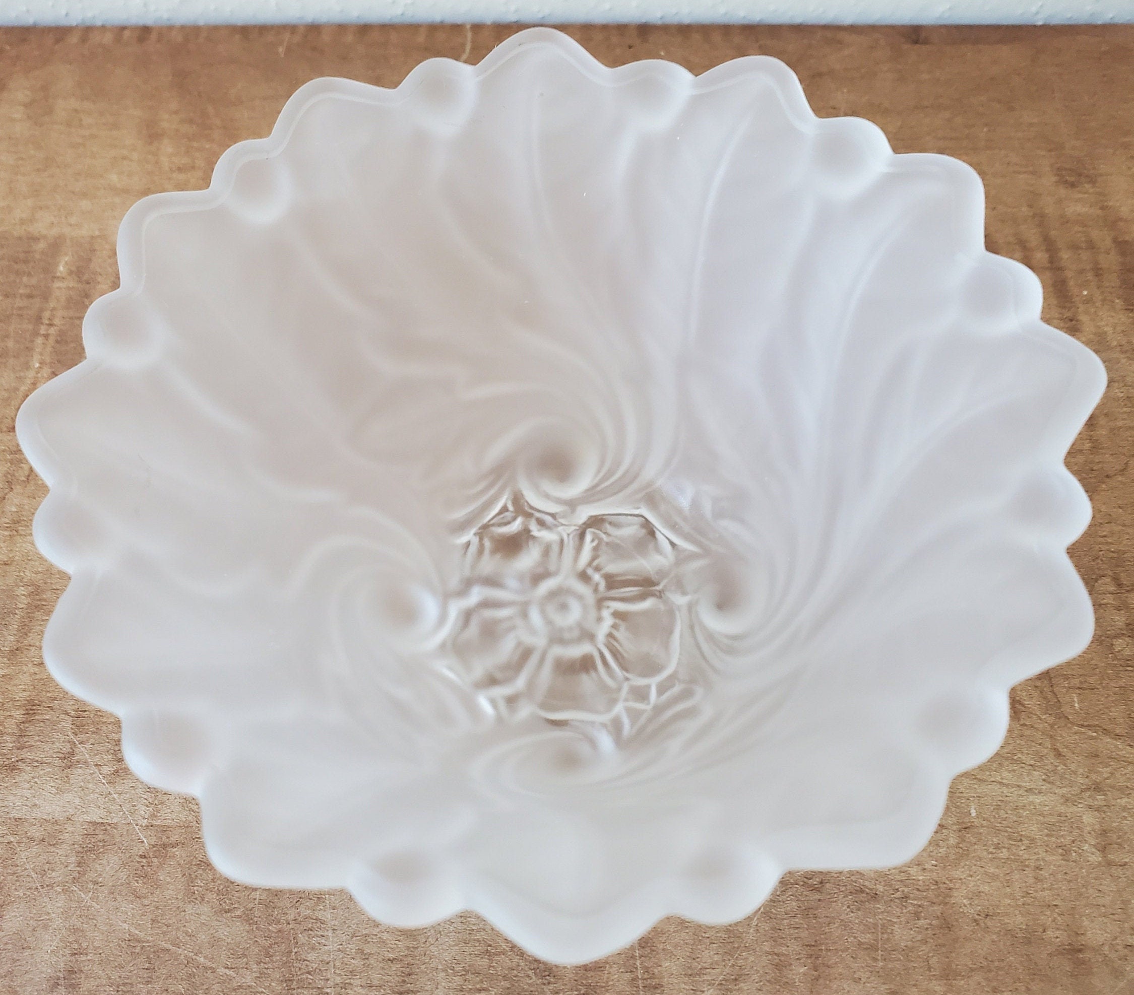 Vintage Frosted Glass Dessert Berry Fruit Custard Bowl Set Etsy