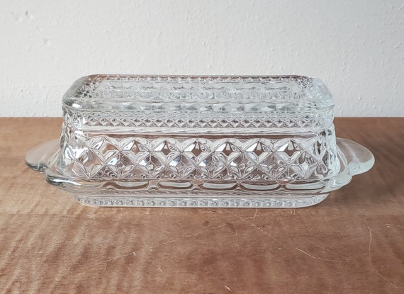 vintage Anchor Hocking Wexford butter dish