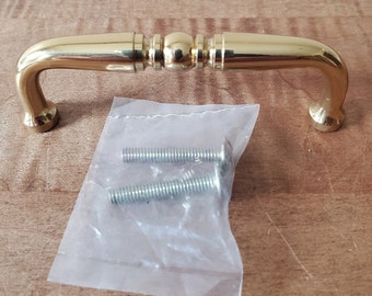 Solid Brass Drawer Pull  3" Center  New in Package