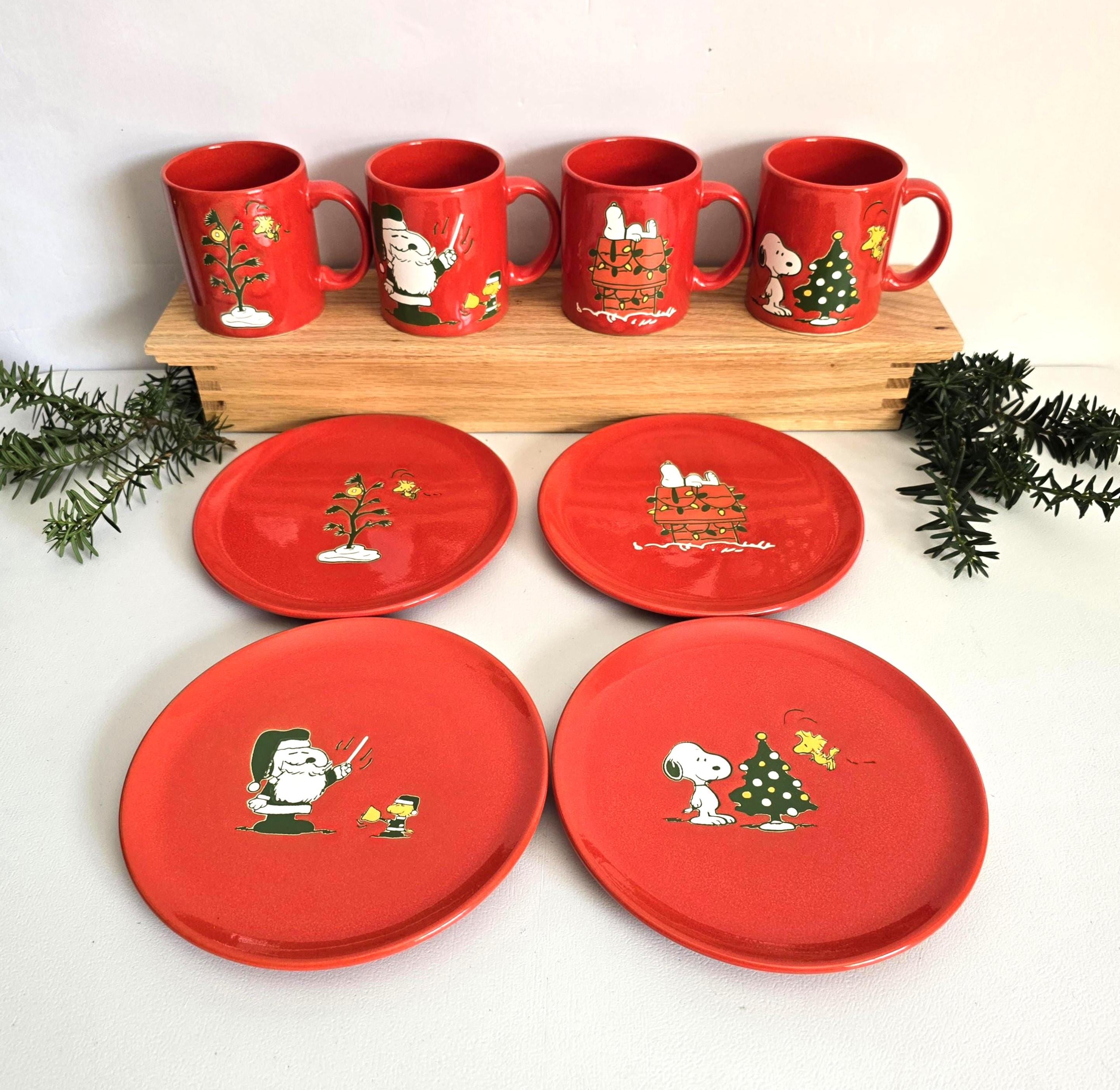 Vintage Christmas Plate Snoopy - Etsy