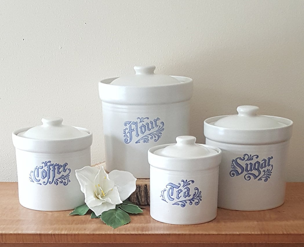 Vintage Pfaltzgraff Yorktowne Canister Set of 4 Etsy UK