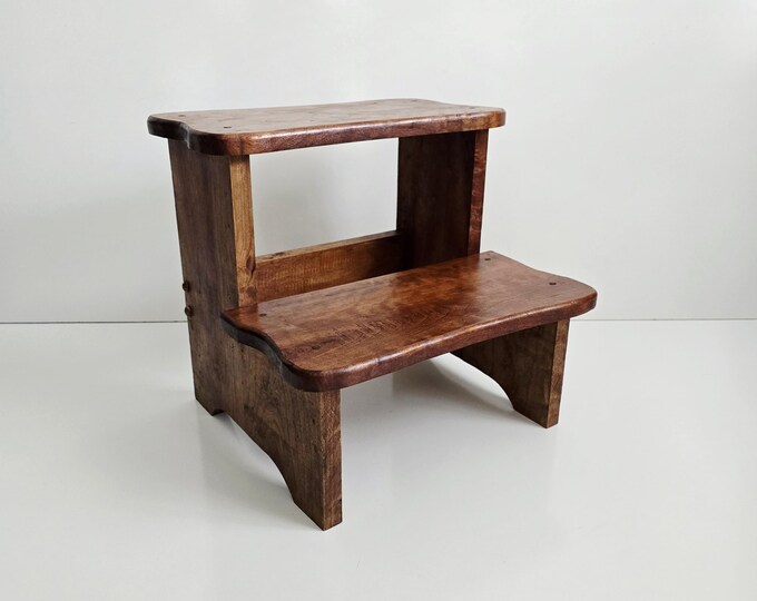 Wooden Step Stool Vintage Two Step Stool - Etsy